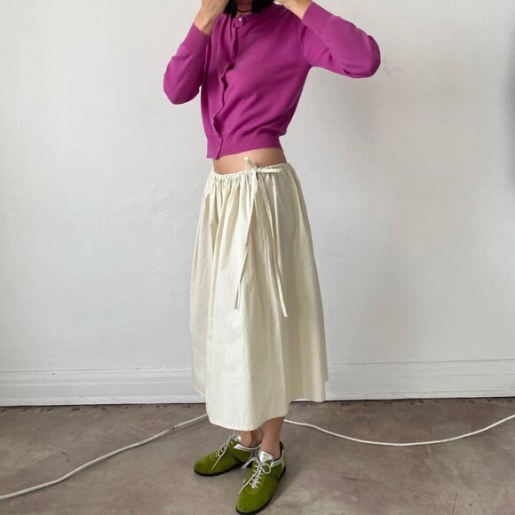 Brooke Callahan — Tie Skirt, color: Rice size: 1 - Picture 3 of 9